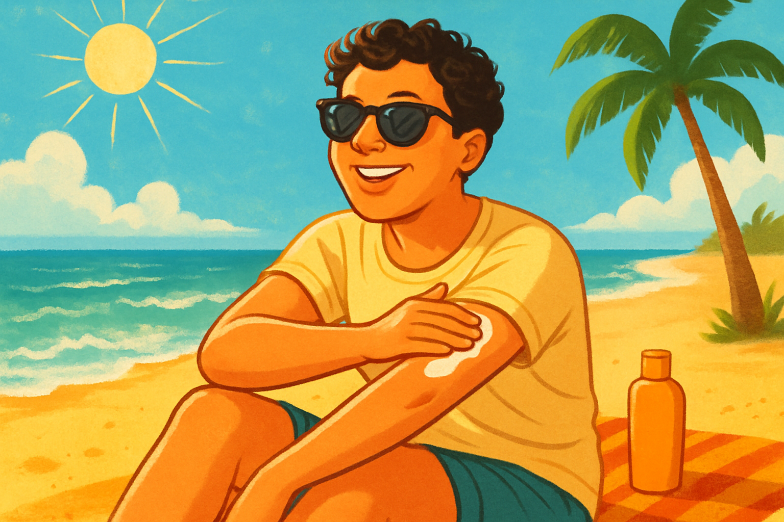 someone enjoying my sunscreen outside